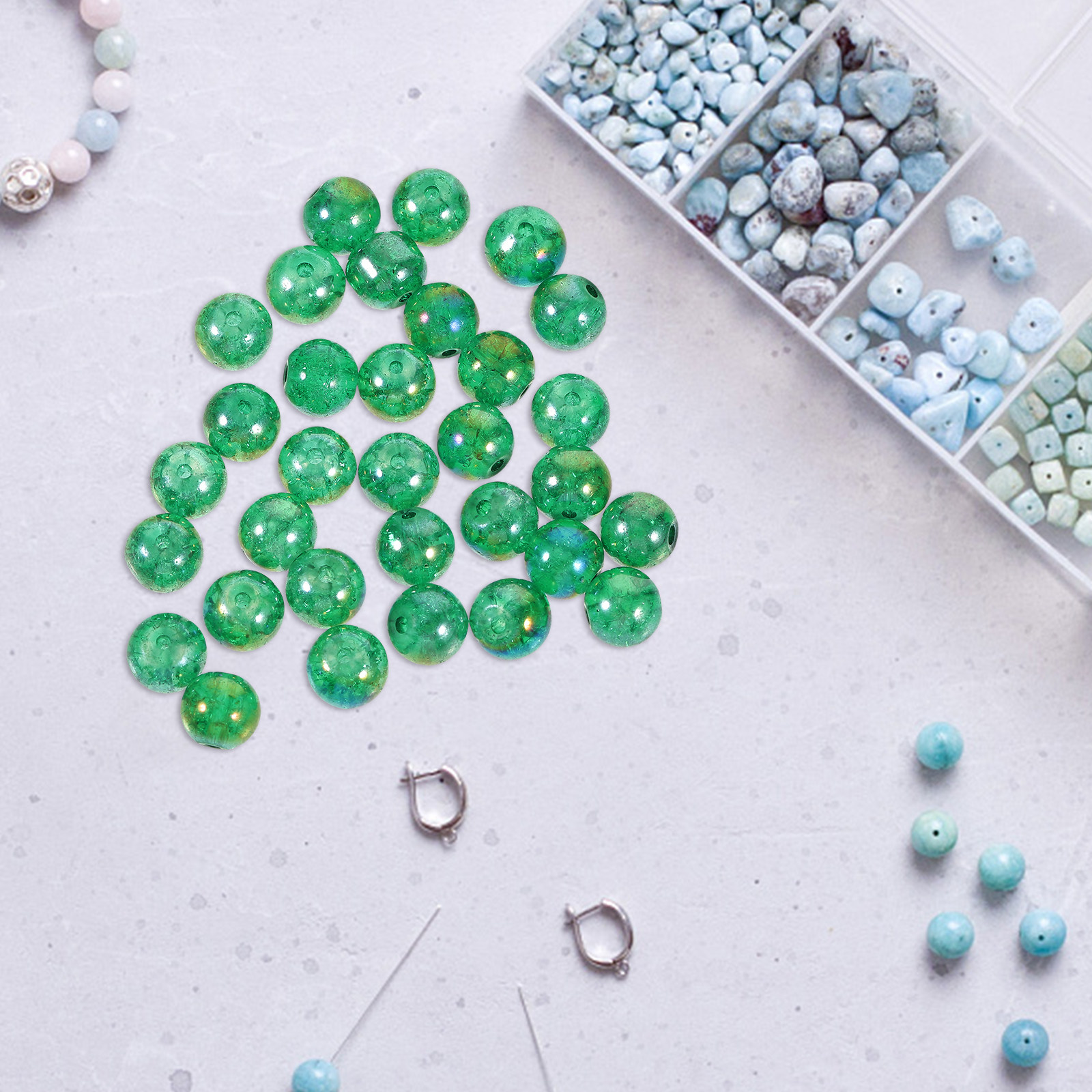 Aquarium Fish Tank - 50Pcs Glass Beads for Vases Aquarium