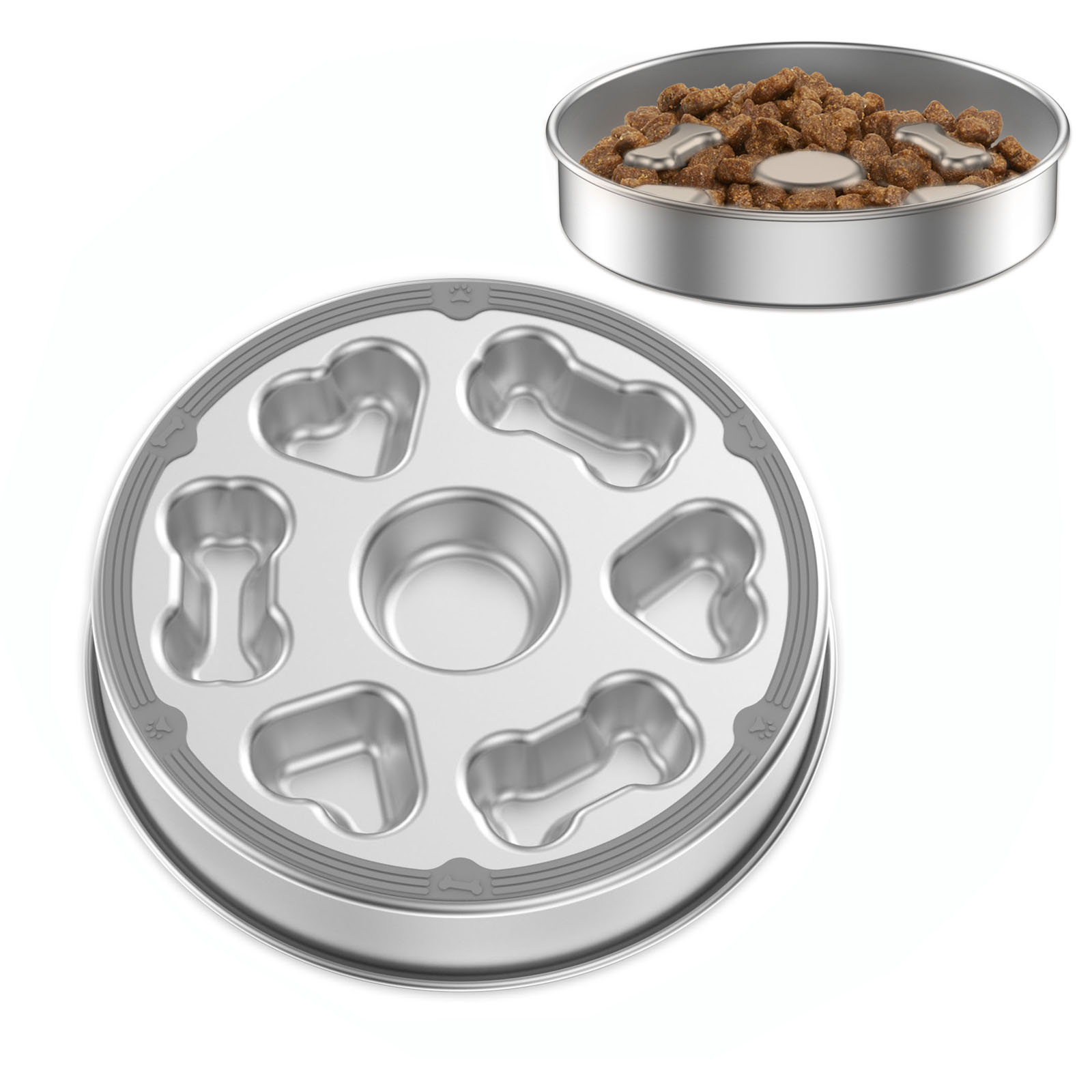 Slow Feeder Dog Bowl - Stainless Steel Slow Feeder Dog Bowl
