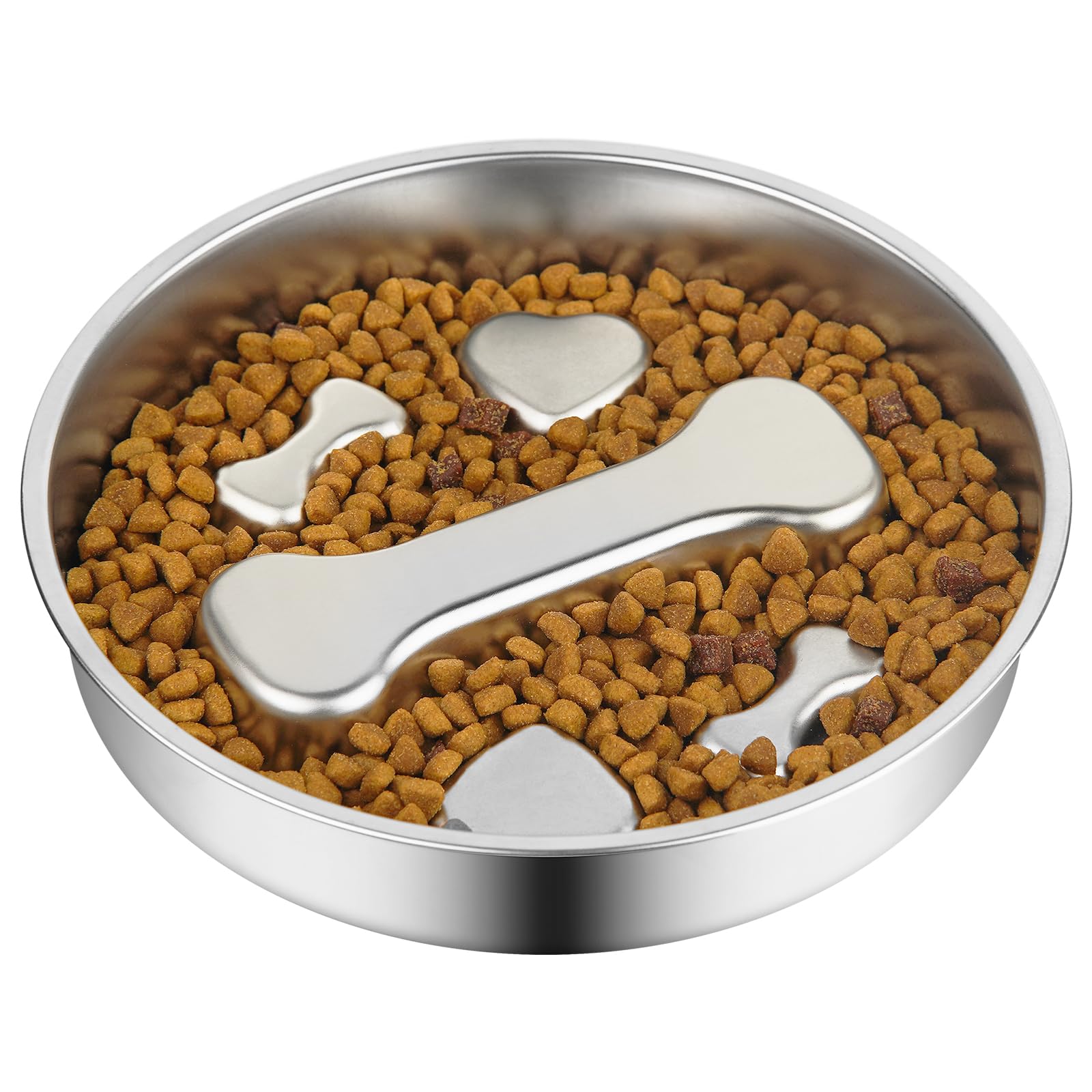 Slow Feeder Dog Bowl - Slow Feeder Dog Bowl, Metal Non-Slip