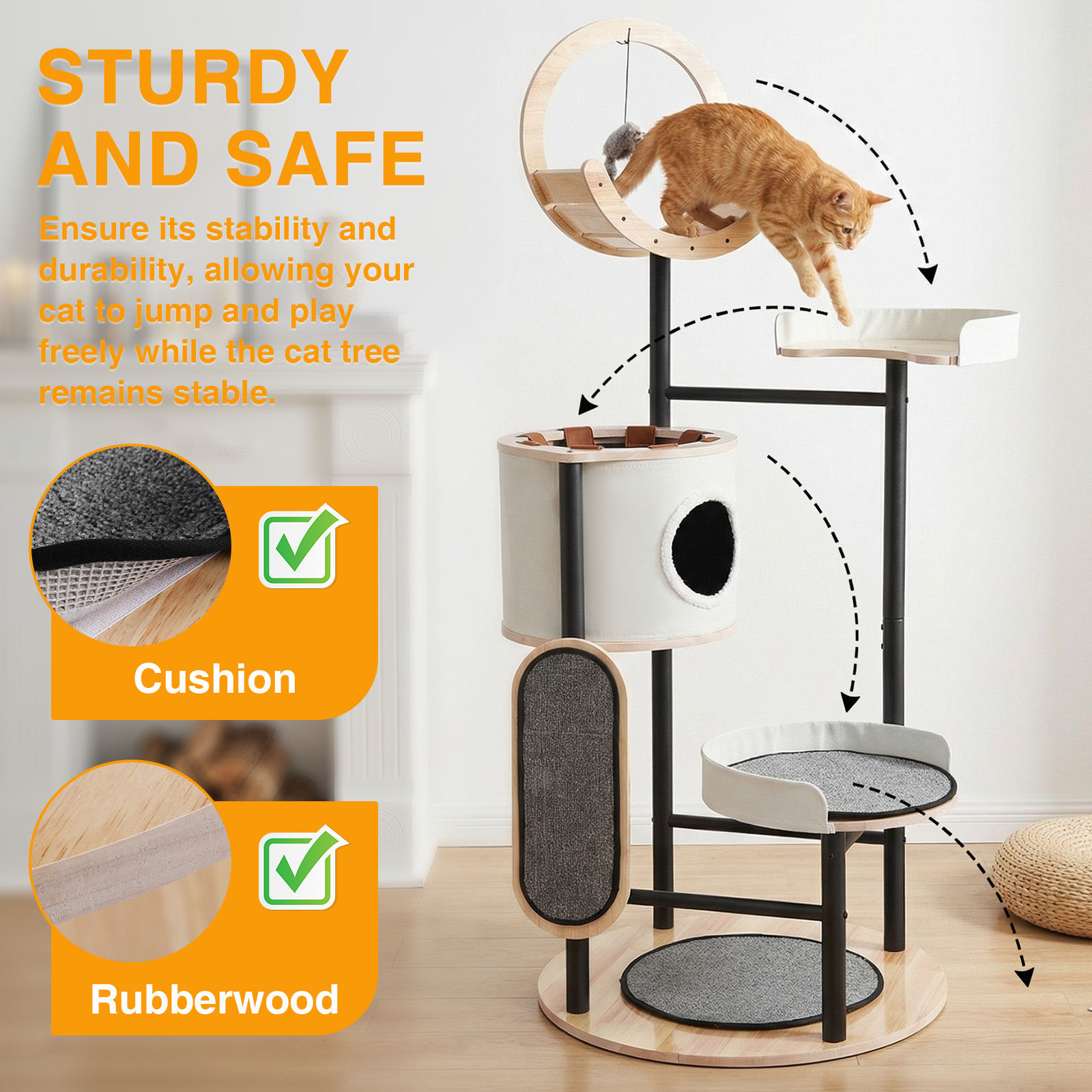 66-Inch Cat Tree with Scratchi - Pet X Supplies & Tack Reviews incelemesi ve fiyatı