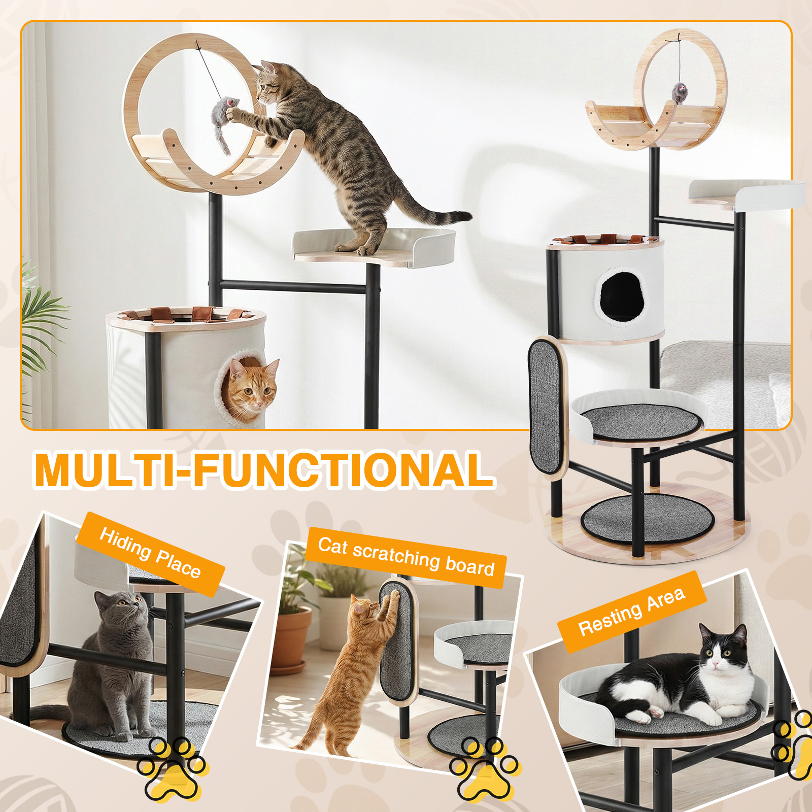 66-Inch Cat Tree with Scratchi - Pet X Supplies & Tack Reviews incelemesi ve fiyatı