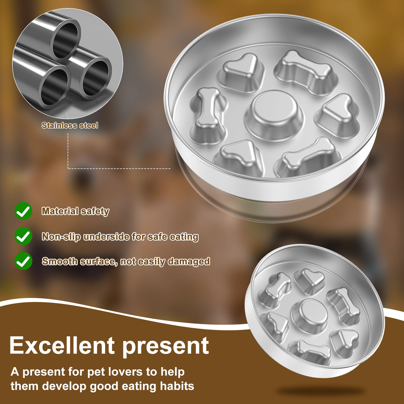 Stainless Steel Slow Feeder Do - Slow Feeder Dog Bowl incelemesi ve fiyatı