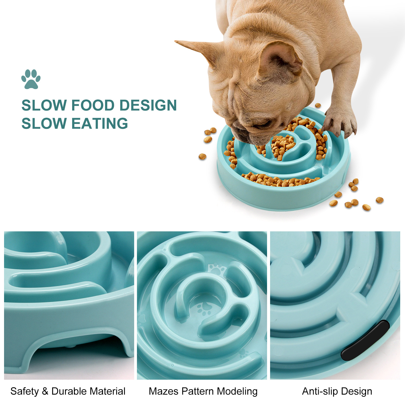 Pet Slow Food Bowl - Non slip  - Slow Feeder Dog Bowl incelemesi ve fiyatı