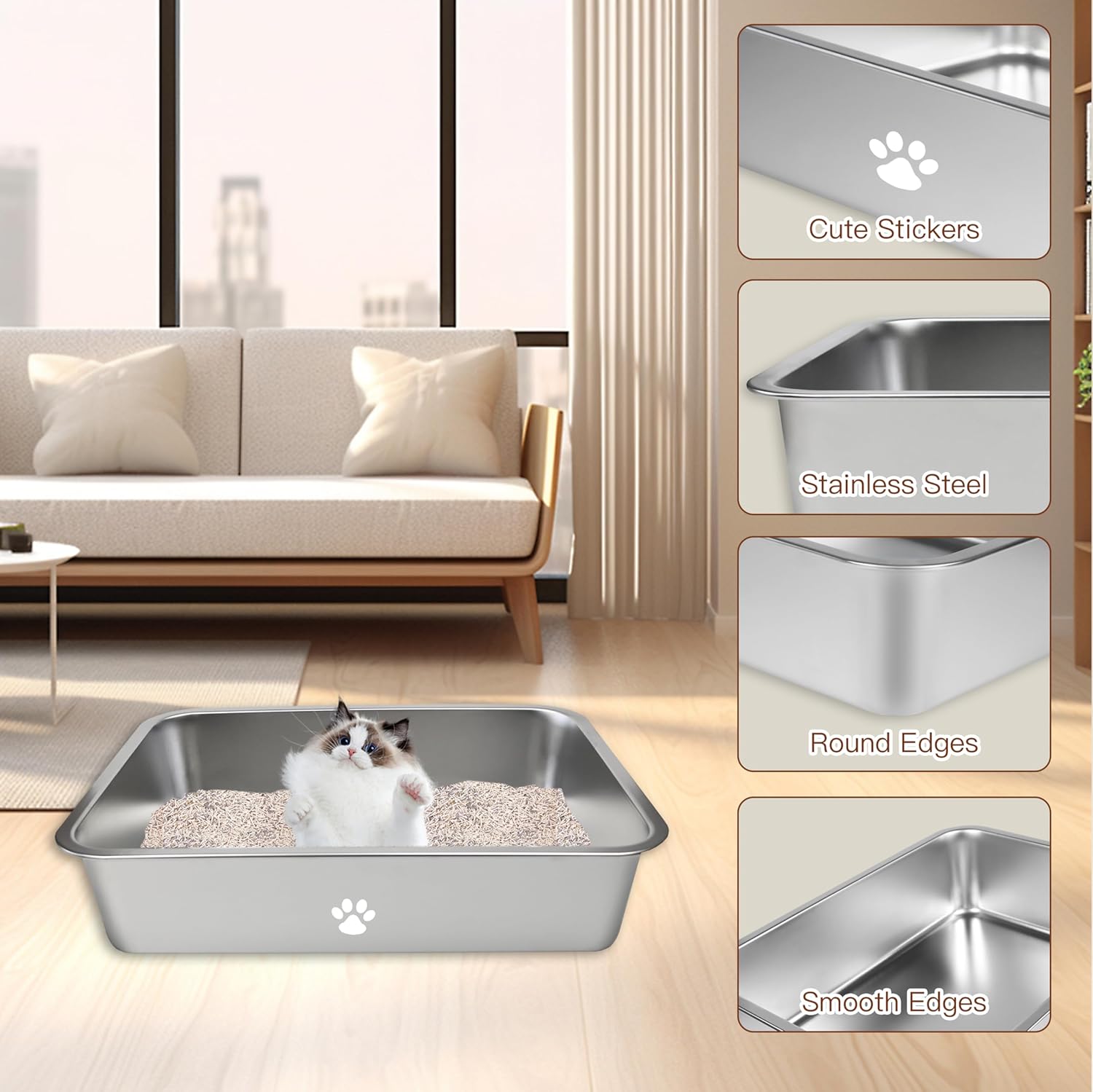 Stainless Steel Cat Litter Box - Pet X Supplies & Tack Reviews incelemesi ve fiyatı