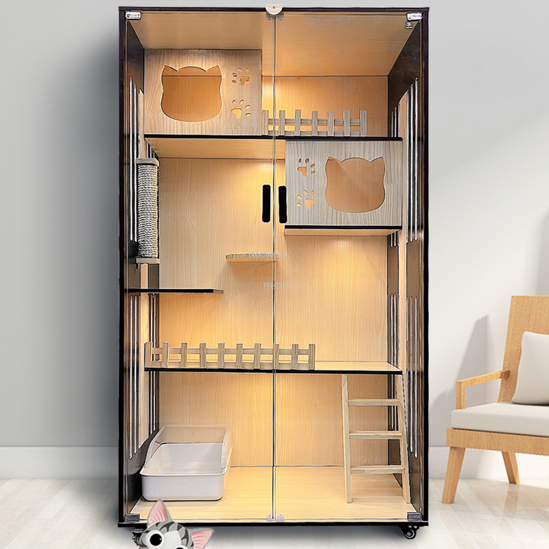 Nordic Solid Wood Cat Cages Lu - Pet Supplies Pet Shop incelemesi ve fiyatı
